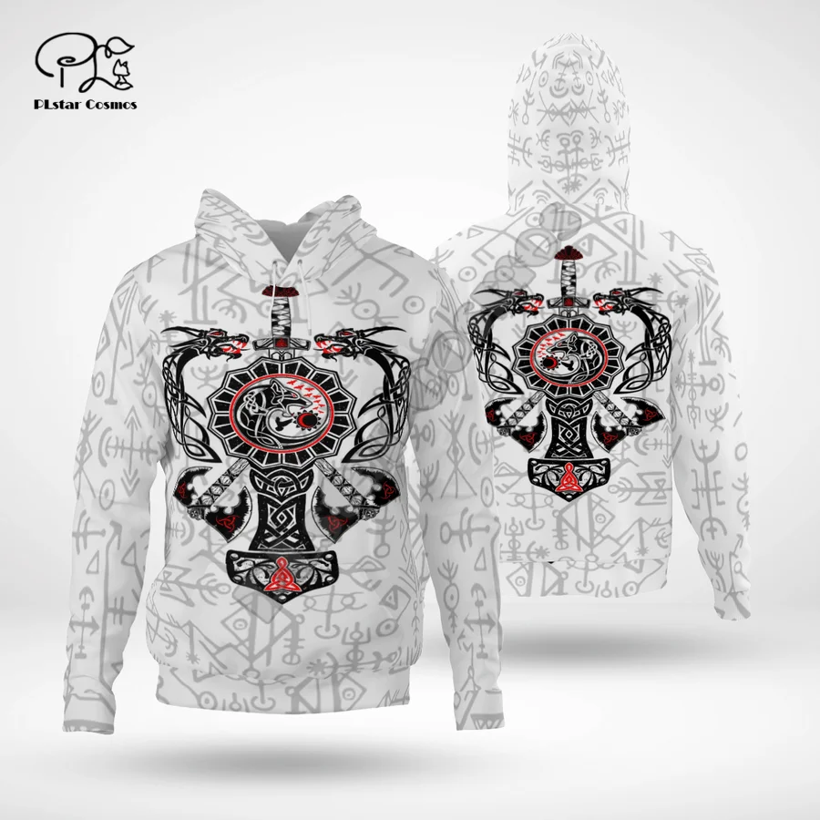 

2022Newest Viking Tattoo Warrior Valhalla God Odin Symbol Retro Harajuku 3DPrint Men/Women Streetwear Pullover Casual Hoodies 11