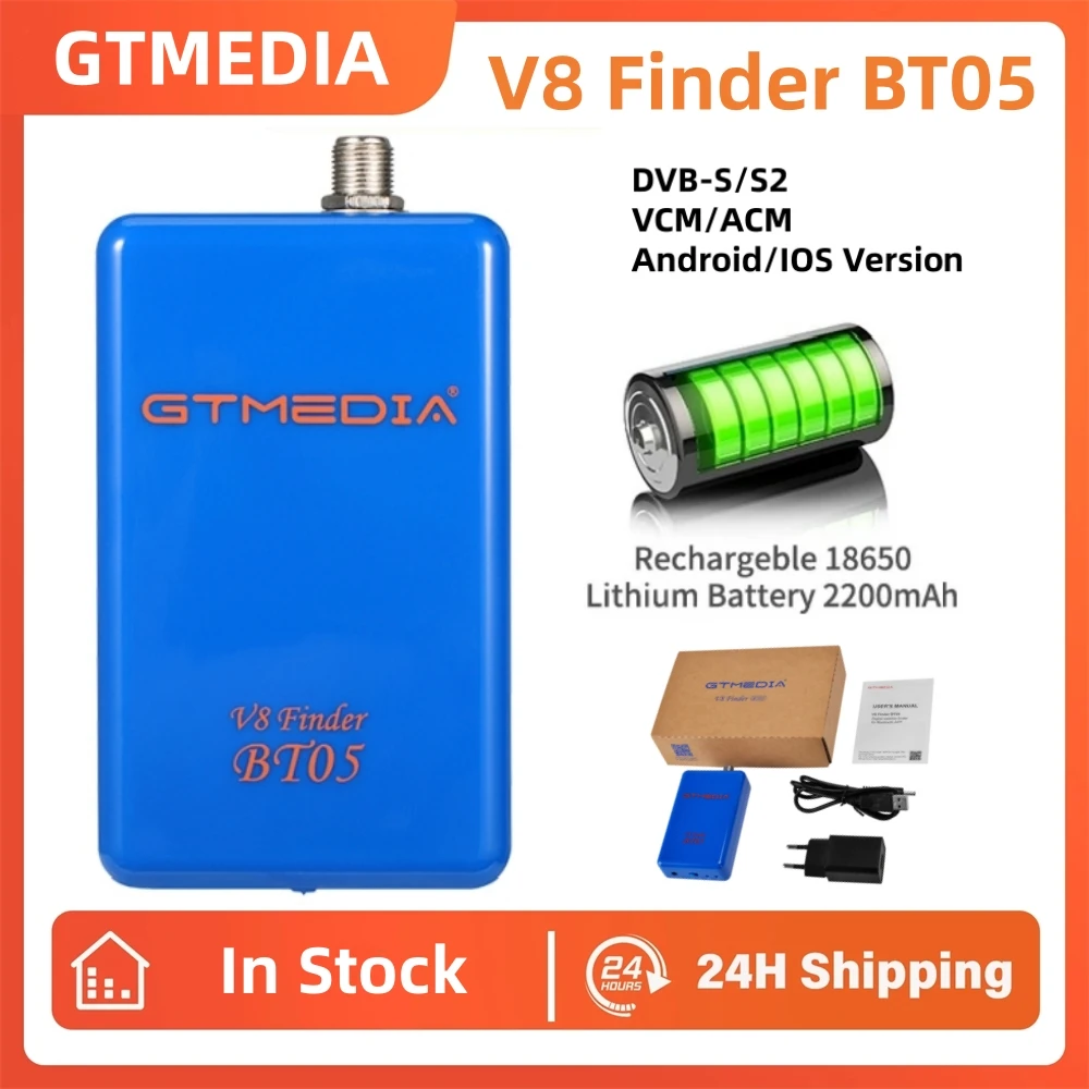 Фото GTMEDIA V8 Finder BT05 1080P Цифровой спутниковый искатель DVB-S/S2, лучше, чем Satlink WS-6933 6906 6916, поддержка систем Android/IOS №1