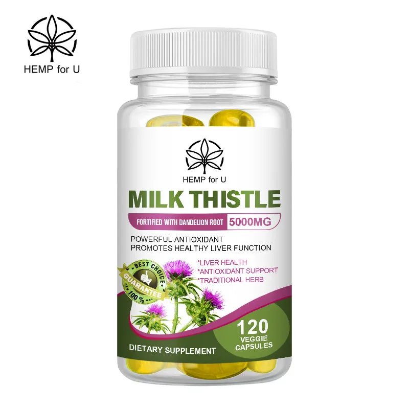 

Hemp for U Milk Thistle Capsules Detox Protect Liver Improve Liver Function Smokes Stay Up Whitening Improve Dull Complexion