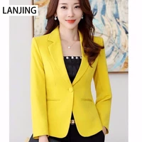 fashion ladies small suit jacket spring and autumn short red long sleeve suit top oversized blazer women blazers