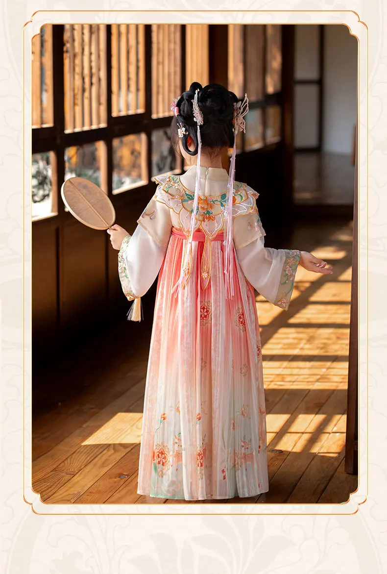 Хан Фу для девочек новый костюм Тан с вышивкой платье суперфеи