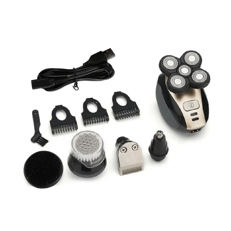 W8KC New 5-head Electric Shaving Razor Shaving Men 4D Waterproof USB Rechargeable Multifunction Shaver