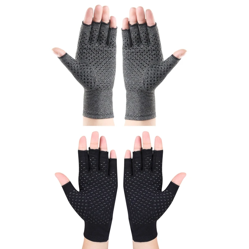 

Arthritis Hand Compression Glove, Half Finger Design, Breathable and Moisture Wicking Fabric Alleviate Rheumatoid Pains