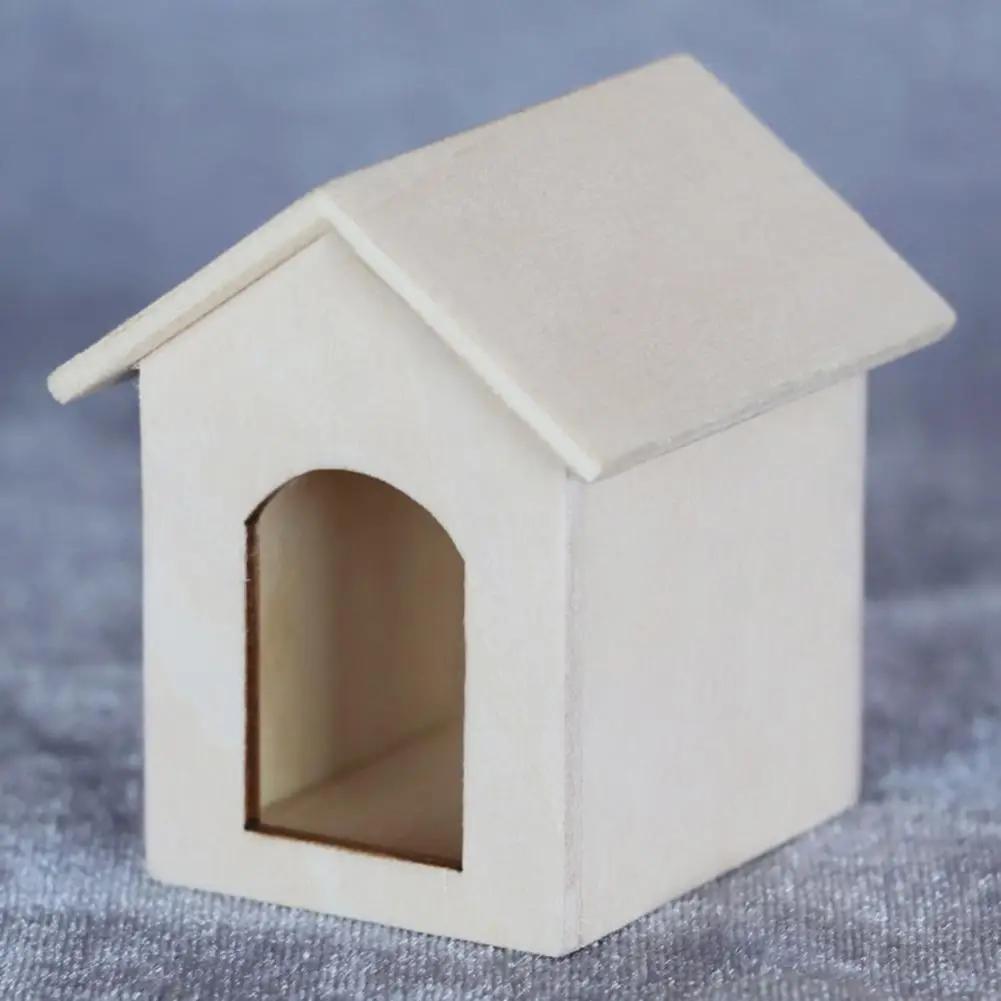 

Gift Handmade Dollhouse Pretend Puppy Kennel Model for Entertainment