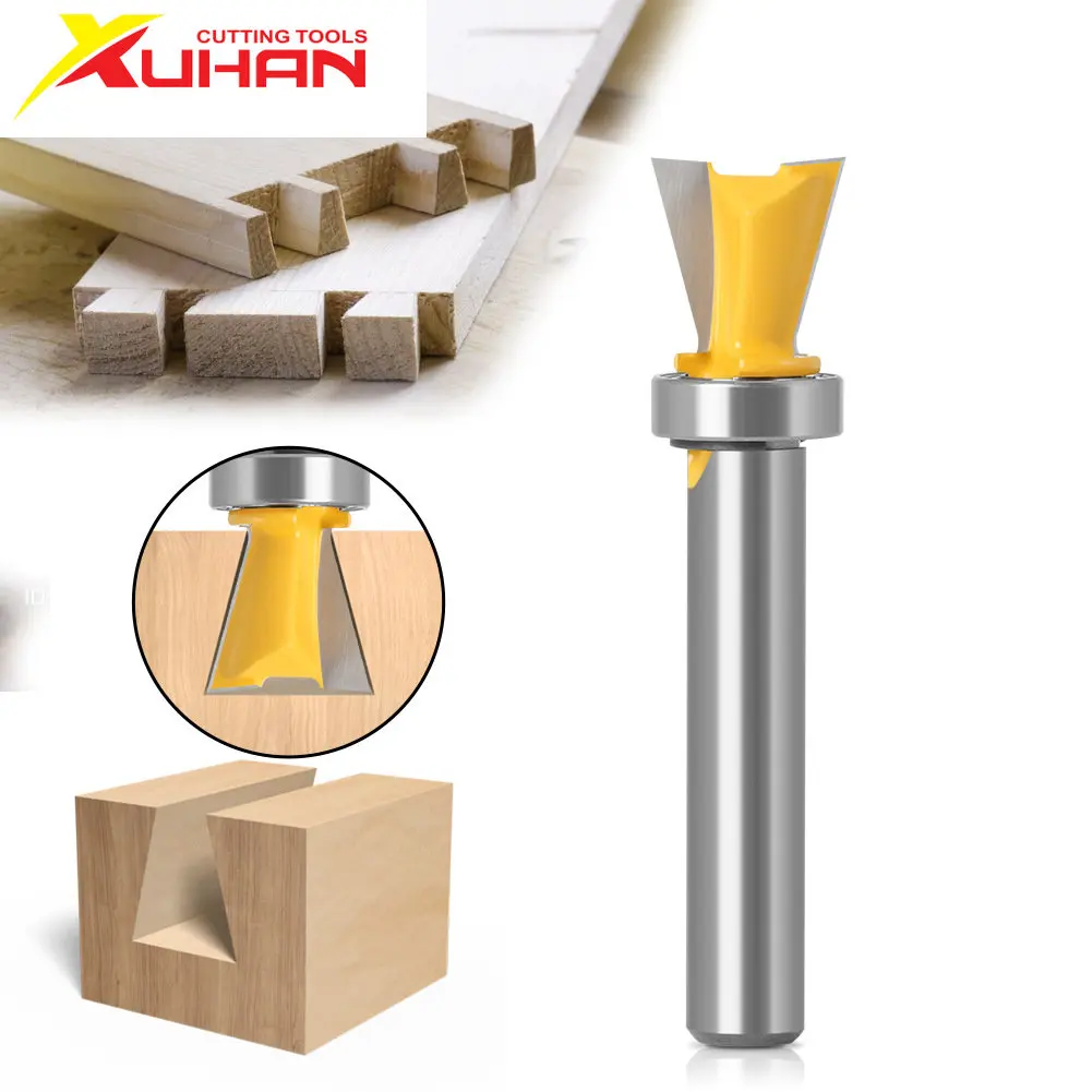 

XUHAN 1 шт. 1/4 "фреза «Ласточкин хвостовик»-8 мм фреза для деревообработки инструменты для деревообработки