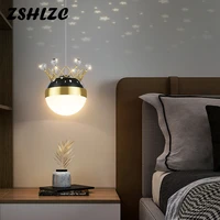 creative modern led pendant light small bedside light pendant lamp for bedroom dining room kitchen living room hanging lighting