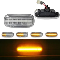 2x clear lens dynamic amber led front fender side marker lights blinker for audi a3 s3 8p a4 rs4 s4 b6 b7 a6 s6 rs6 a6 c5 c7 etc