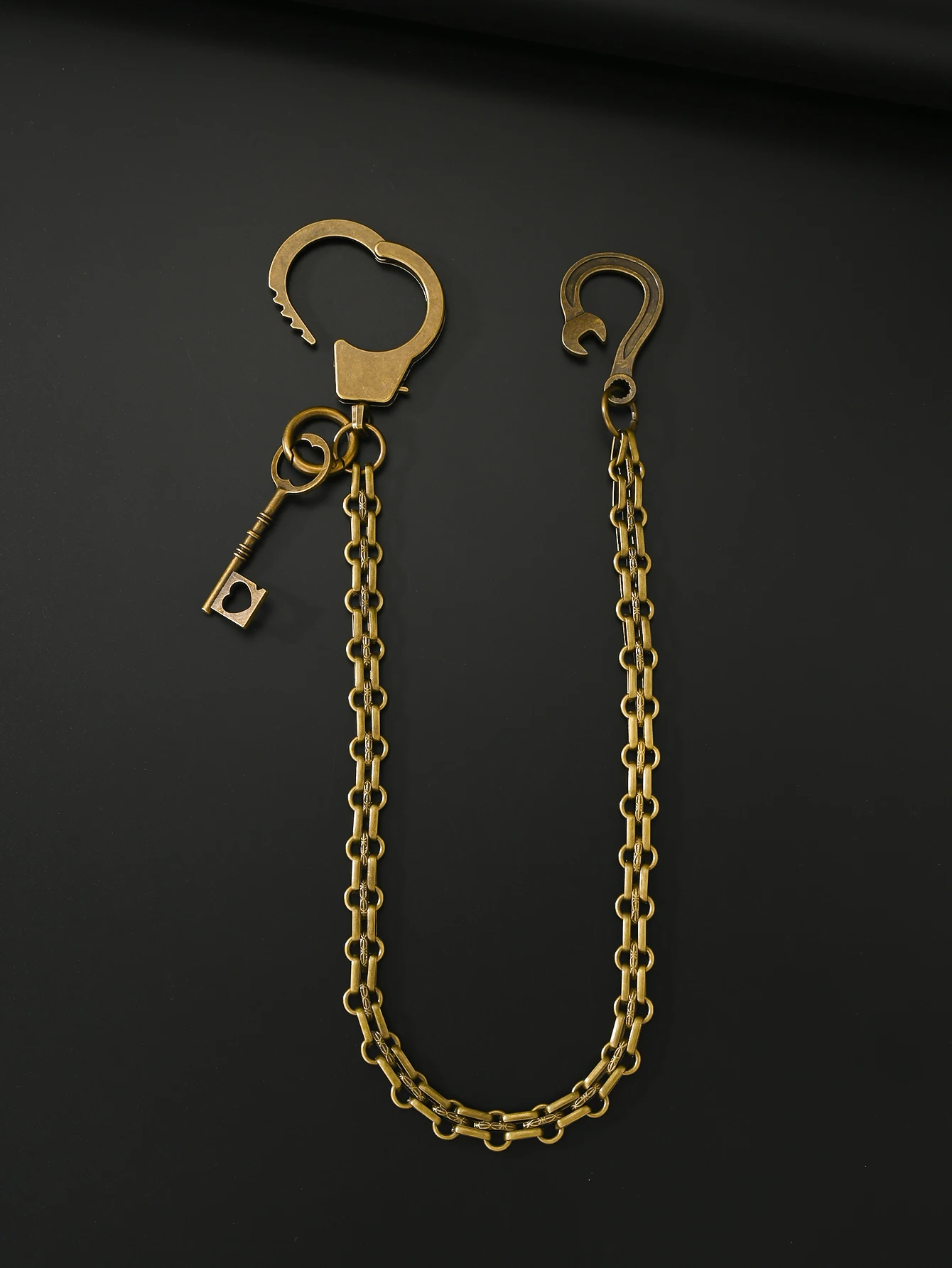 24ins длинные брюки, тракер, Байкерская цепочка jean12 мм с плоской ...