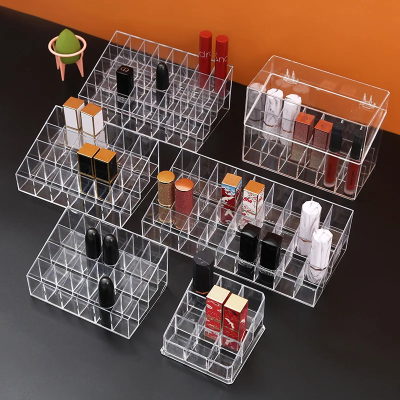 

24 Box Grid Storage Stand Makeup Organizer Cosmetic Organizer Jewelry Lipstick 40 Grid Case Box Lipstick Display Holder Stand