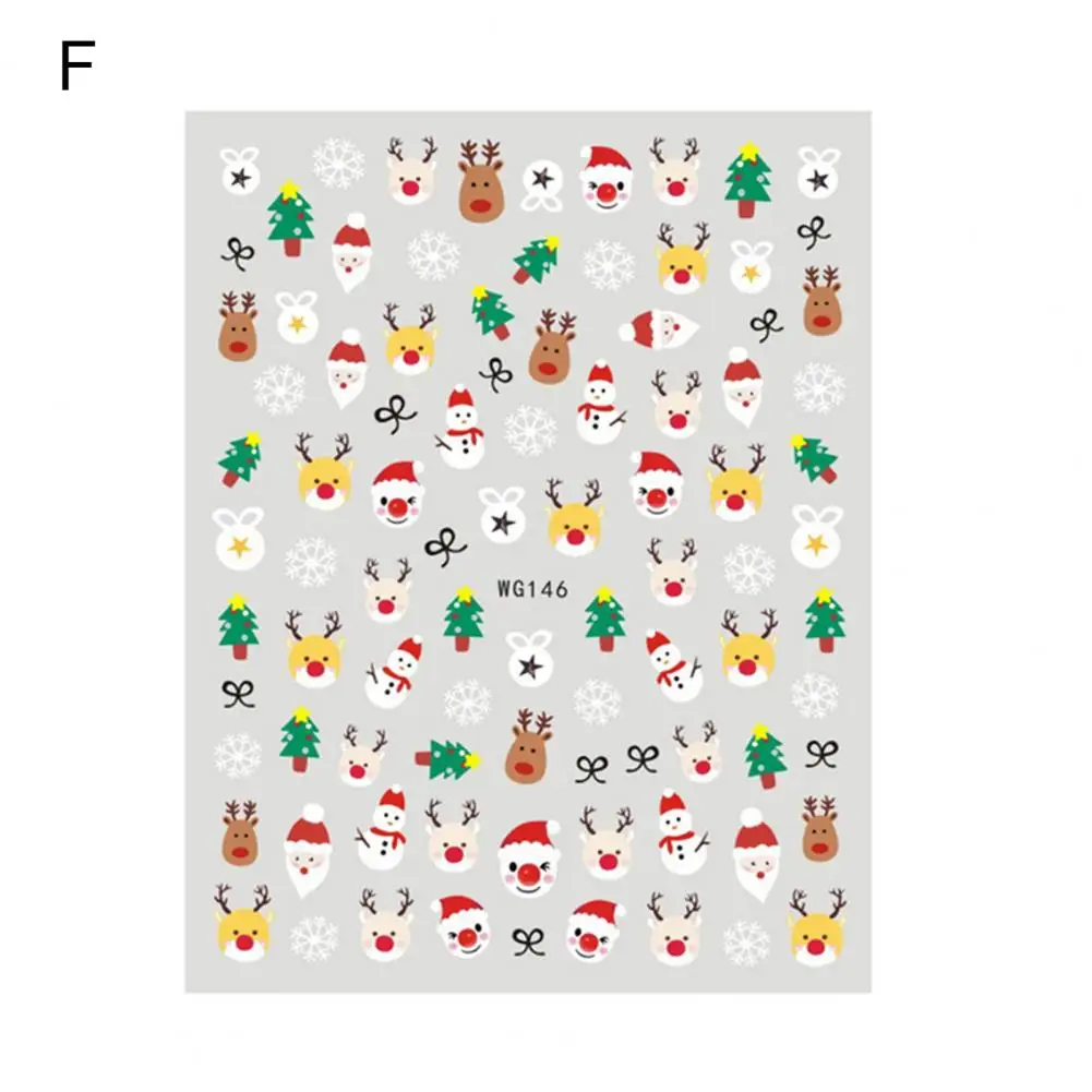 

Изысканные различные стили Рождественские узоры мини Рождественский мультфильм Санта-Клаус Наклейки для Ногтей рождественские стикеры де...