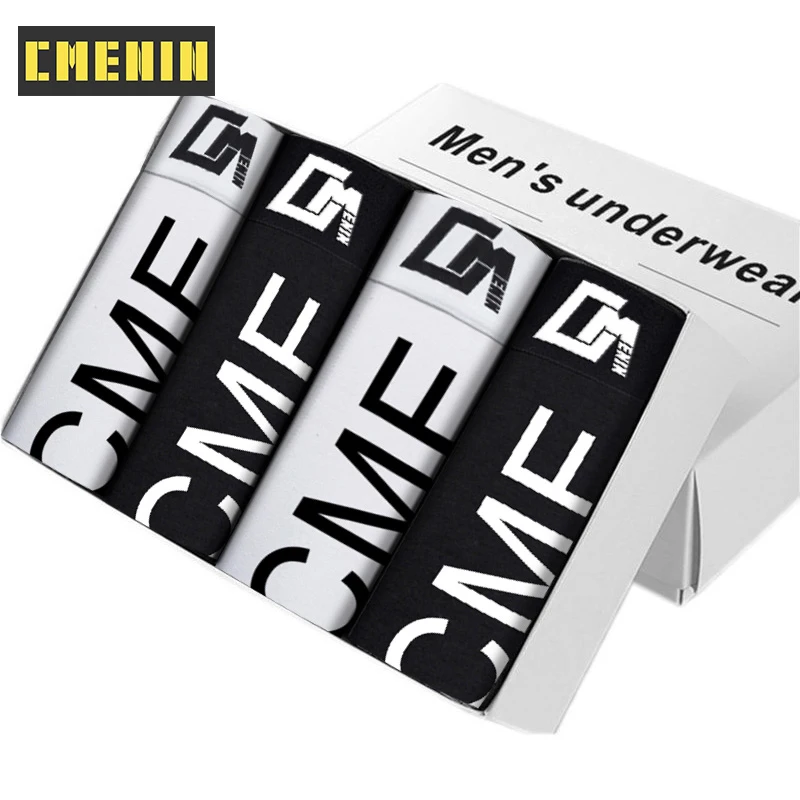 

4Pcs/lot Hot Sale Cotton Underpants Sexy Boxer Man's Underwear Men Soft Men's Underpants Boxershorts Men Long boxer Man CM212