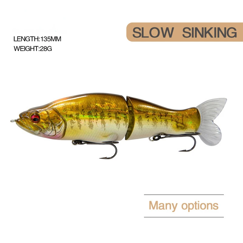 

135mm 28g Fishing Lures 2 Jointed Slowly Sinking Pencil Bait SwimBaits Wobblers Artificial Hard Bait for Pike Bass Crankbait 50