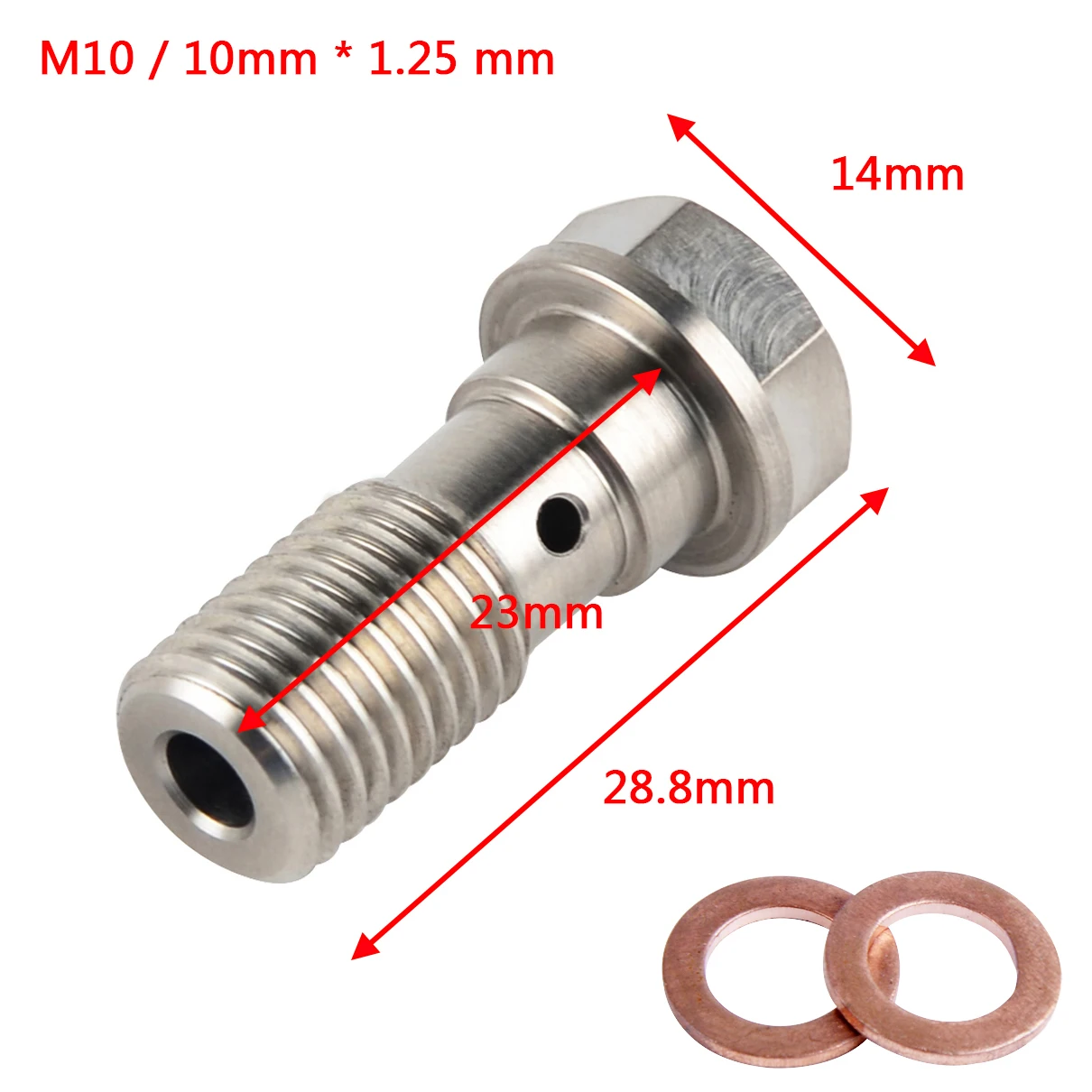 

Болт банджо тормозной магистрали M10 x 1,0/1,25 мм, шаг мотоцикла, тормозной масляный шланг, тормозная магистраль, одинарный двойной болт банджо
