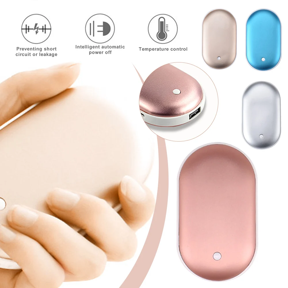 

2 In 1 Winter Mini Hand Warmer Heating Pad USB Rechargeable Handy Warmer Heater Pocket Mini Cartoon Electric Heater Warm 5200mAh