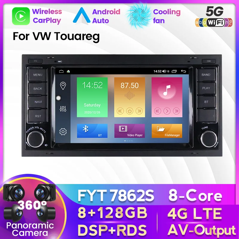 Автомобильный DVD-плеер MEKEDE 7 дюймов 2DIN Android с Навигатором для VW Volkswagen Touareg Transporter T5