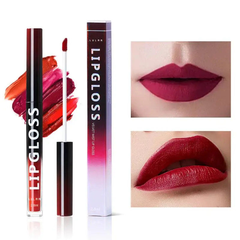 

Lip Glaze 10 Colors Matte Lip Gloss Velvet Mist Lipstick Waterproof Long Lasting Sexy Lips Makeup Beauty Women Cosmetics
