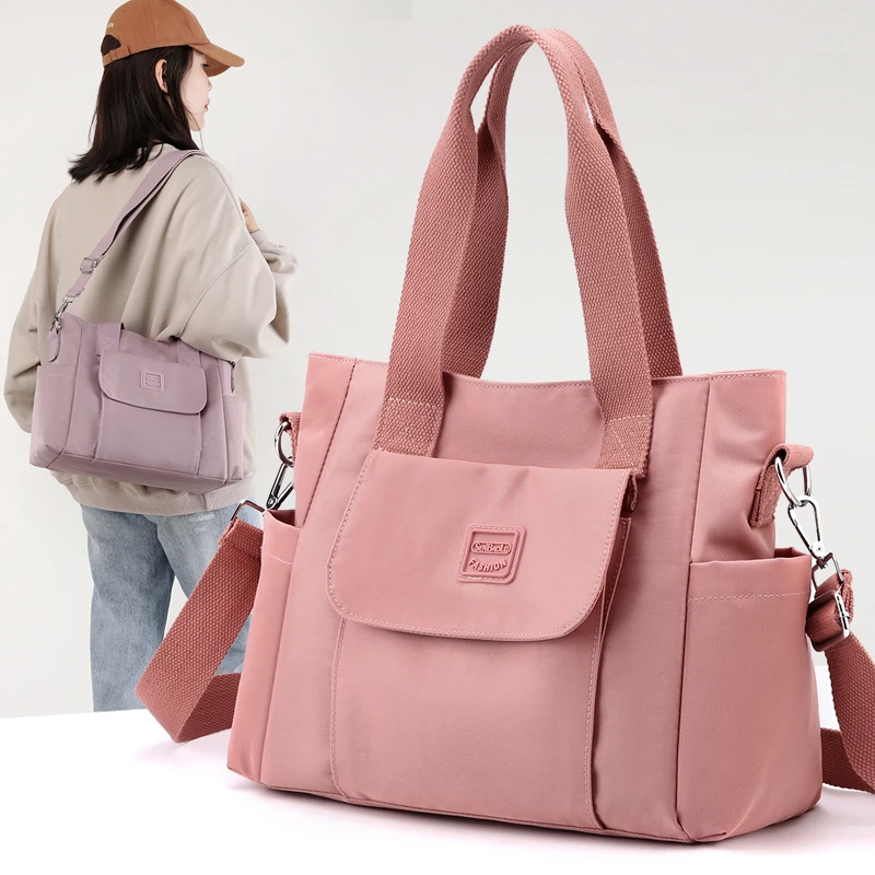 

2023 Classic shoulder bag Large capacity nylon handbag Waterproof casual top handle Women's travel handbag Mother bag
