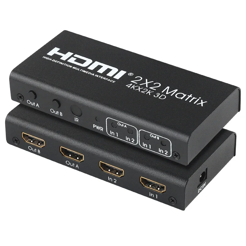4K 2x2 HDMI матрица 2 в выхода переключатель сплиттер двойной дисплей экран