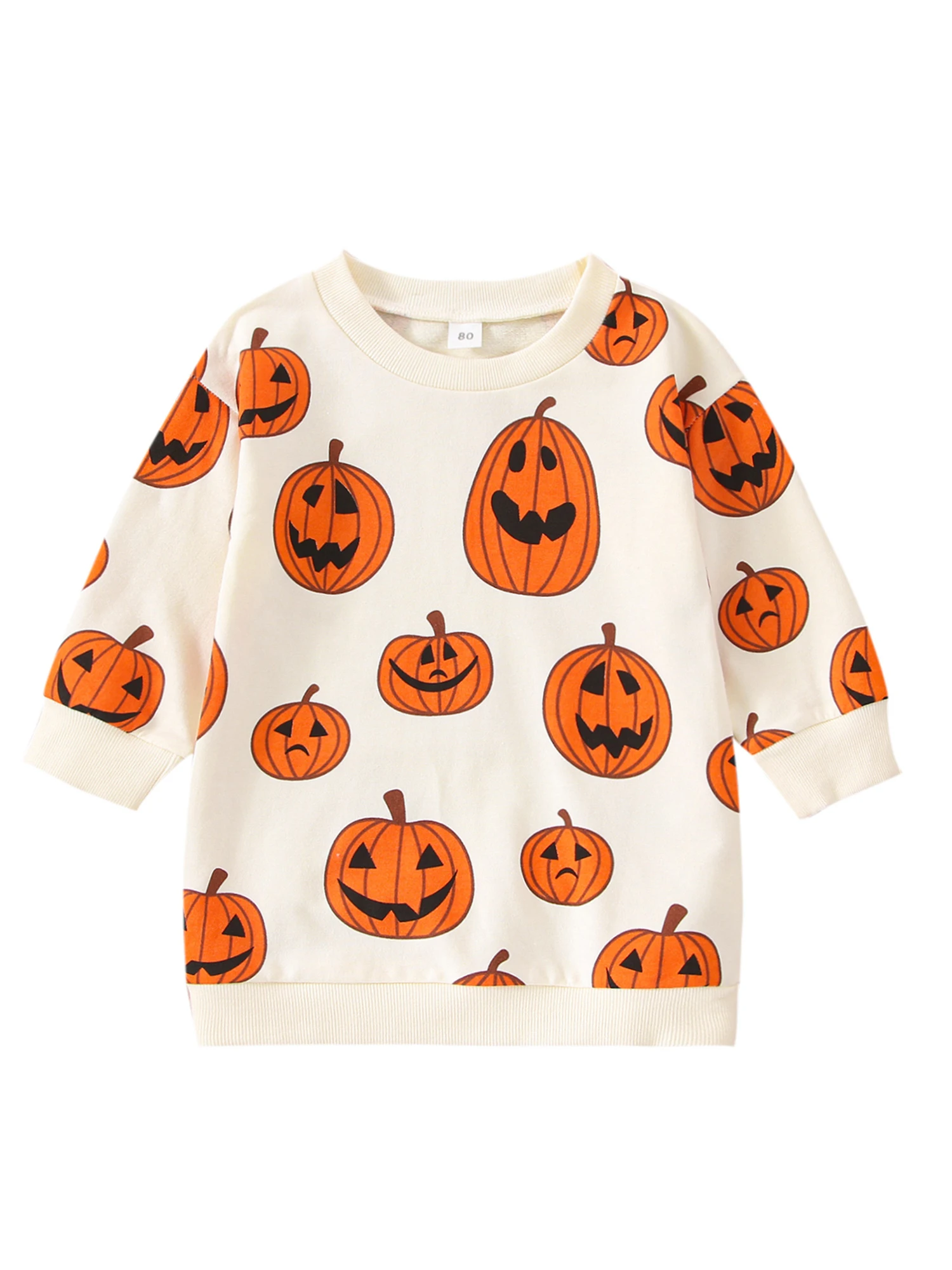 

Детский свитшот с длинным рукавом и изображением тыквы