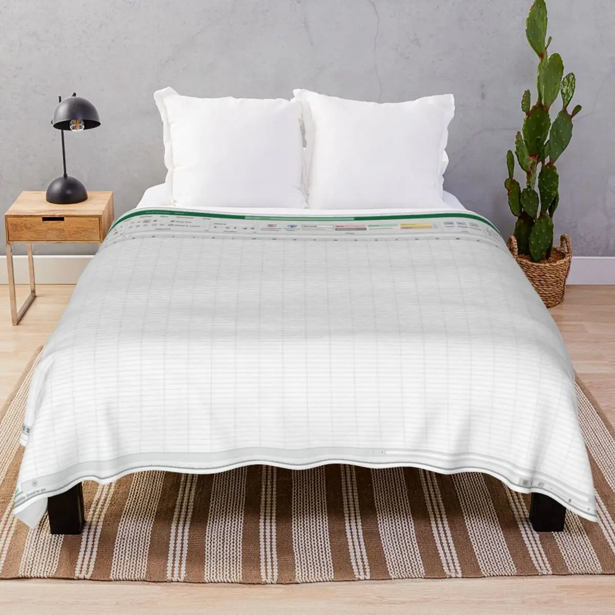 Excel Spreadsheets Blanket Fleece All Season Ultra-Soft Throw Blankets for Bedding Sofa Camp Office