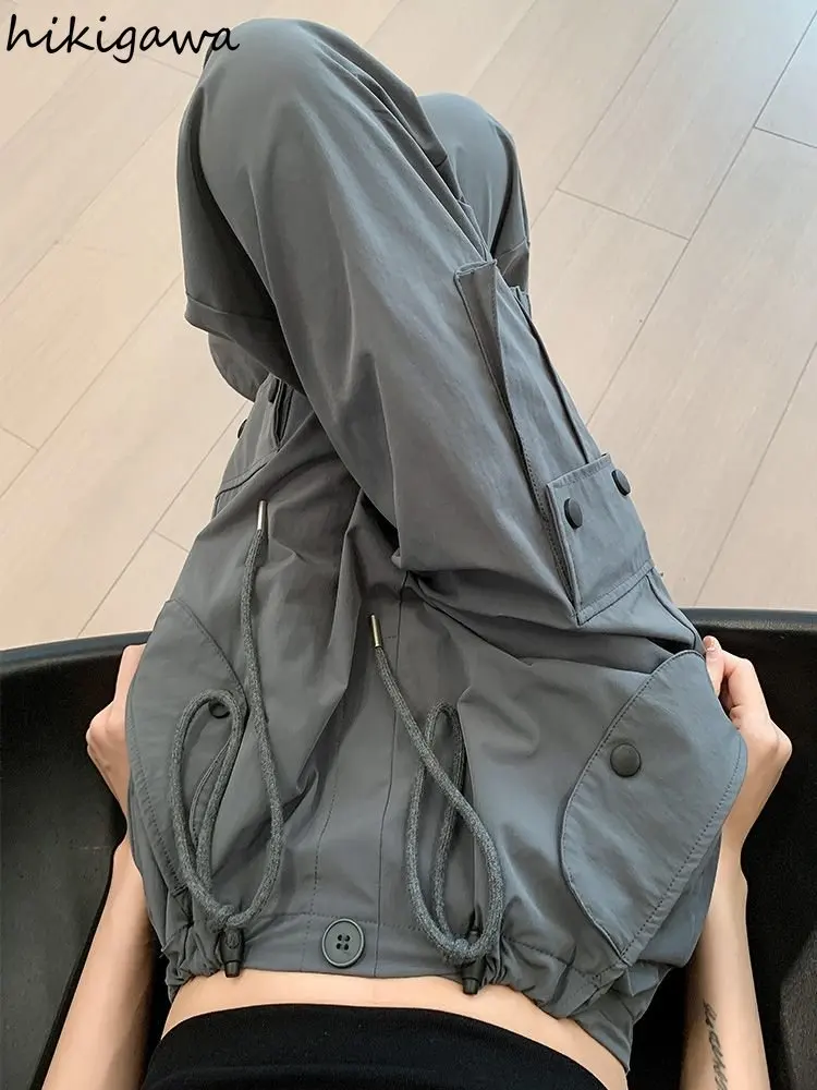 

Y2k винтажный Harajuku Новый Джоггеры для женщин в Корейском стиле карго широкоформатная одежда брюки для танцев прохладные строгие танцевальные штаны