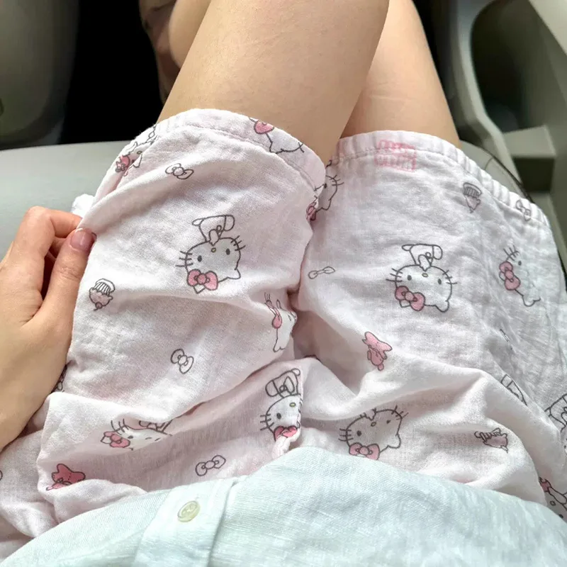 Miniso Sanrio Hollo Kitty брюки для сна с героями мультфильмов женские летние свободные