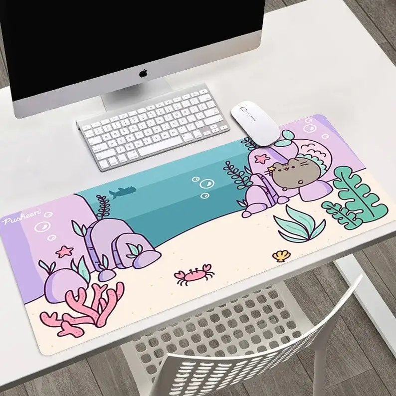 

Kawaii Mouse Pad, Funny Cute Cat Gaming Mouse Pad Anime Accessories Carpet Mause Gamer Keyboard Kawaii Desk Mat Pads Largec