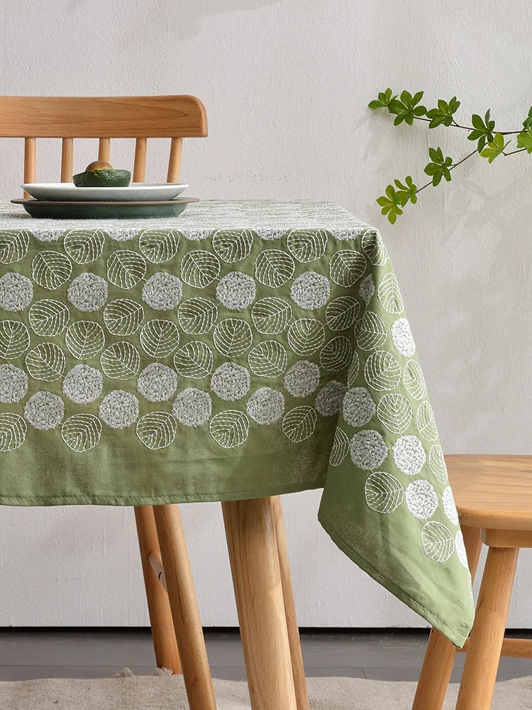 

Japanese style ins style small fresh round table cloth tea table mat household rectangular dining table cloth