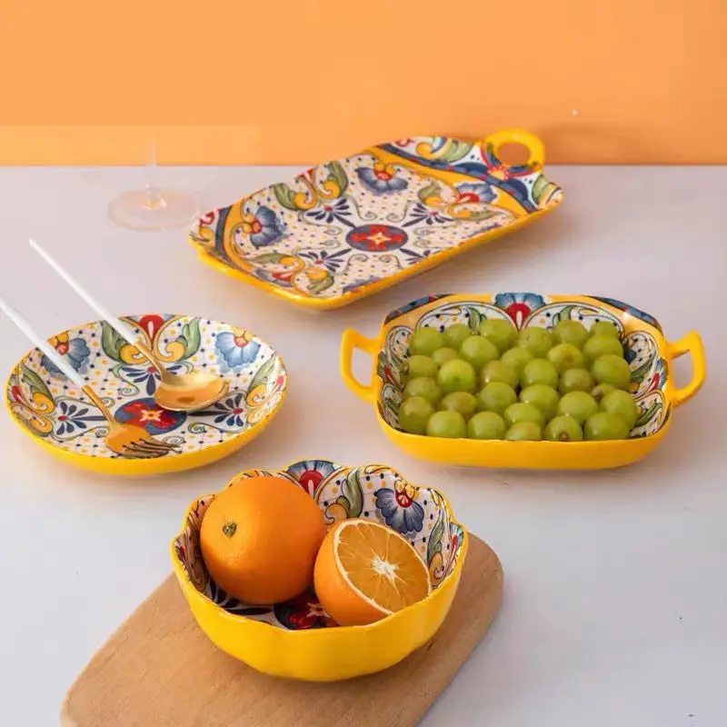 Набор керамической посуды в богемном стиле Высококачественная Бытовая