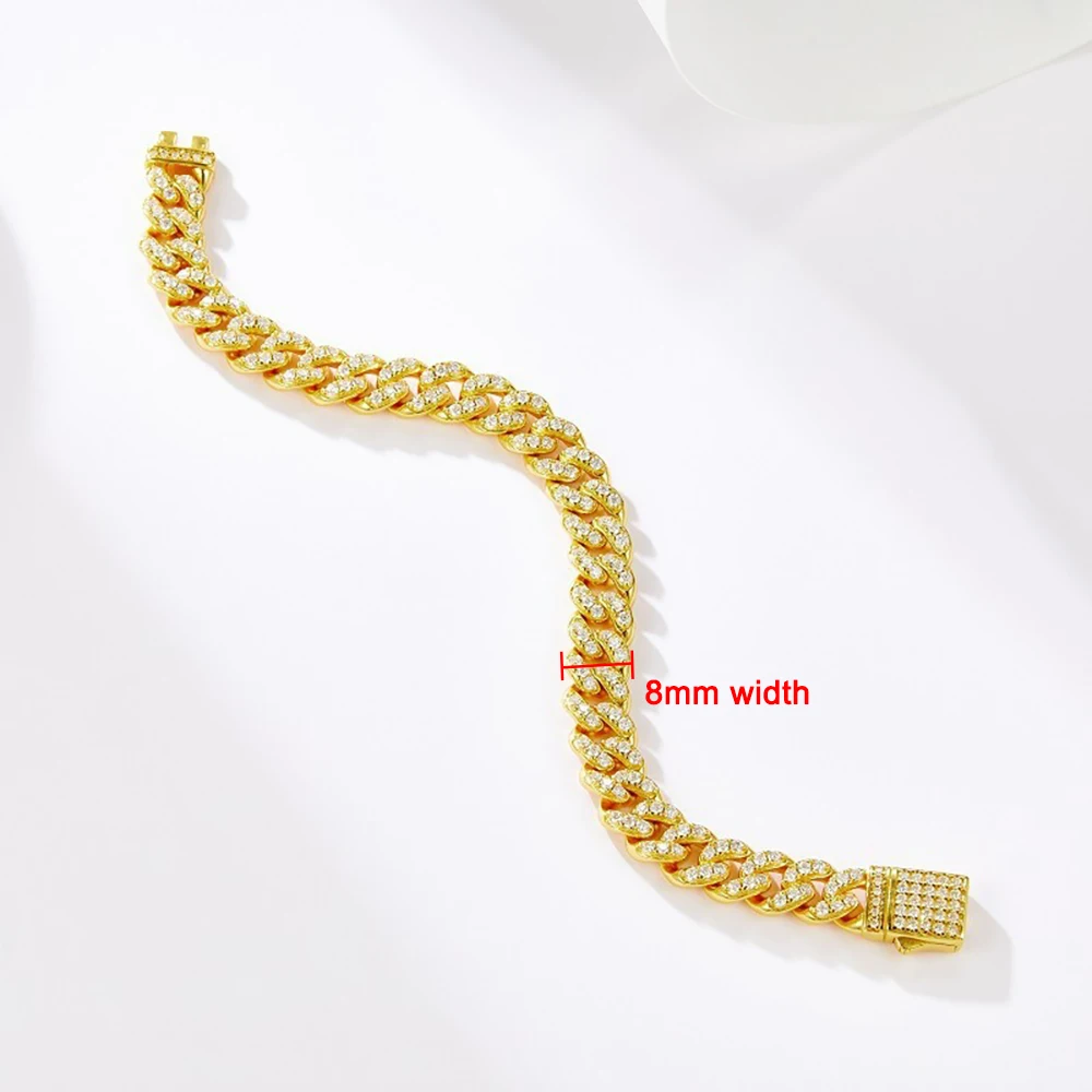 Рисунок 4 - Браслет кубинский с муассанитом 8 мм