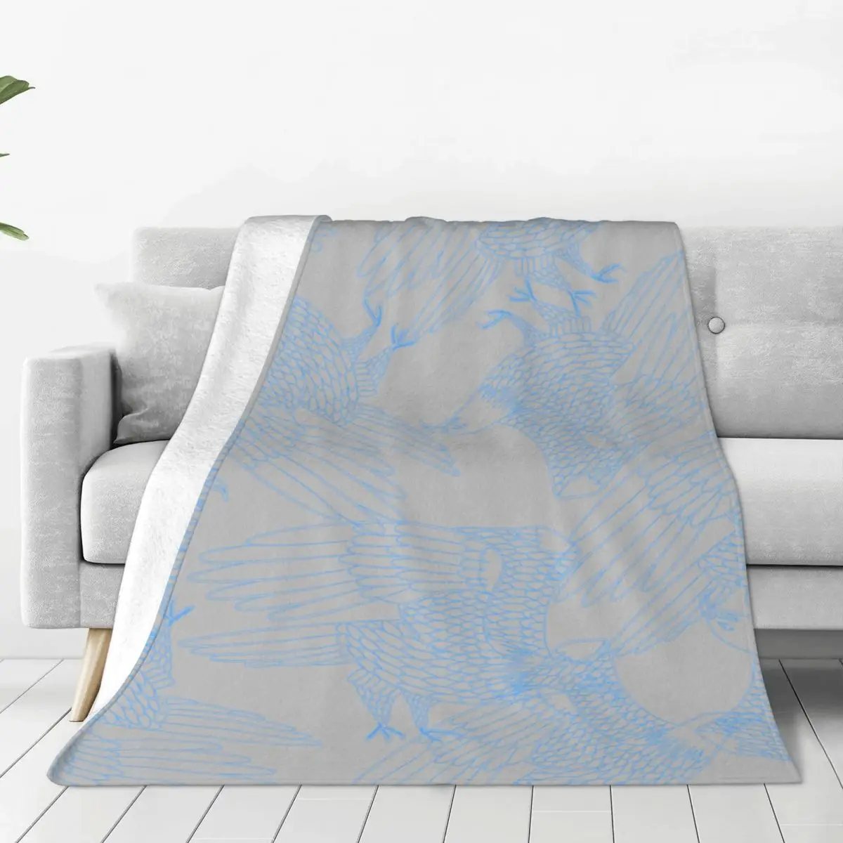 

Bald Eagle Blanket Ultra Soft Cozy Blooming Flowers Decorative Flannel Blanket All Season For Home Couch Bed Chair Travel