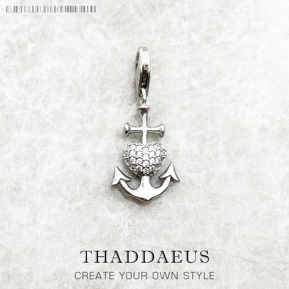 Новый вдохновляющий элемент серебра «Вера надеюсь на любовь» Крест сердца Якорь Подвеска