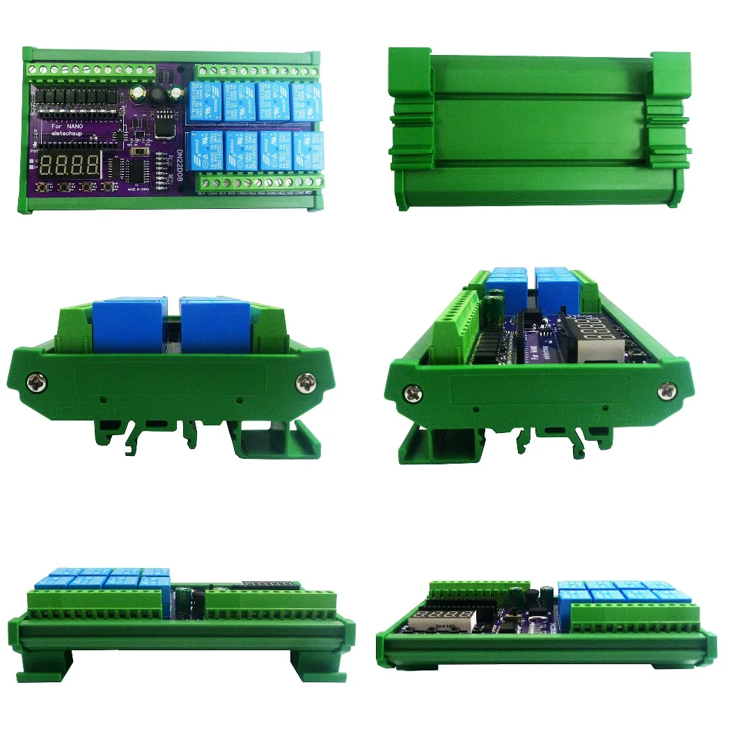 8-канальный DC 12 В 24 многофункциональный релейный таймер плата переключения для