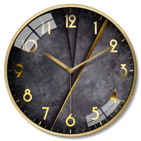 Настенные часы из черного металла, большие тихие часы для гостиной, спальни, Роскошные Настенные часы, Декор для дома, в скандинавском стиле, современные часы, идея для подарка FZ257