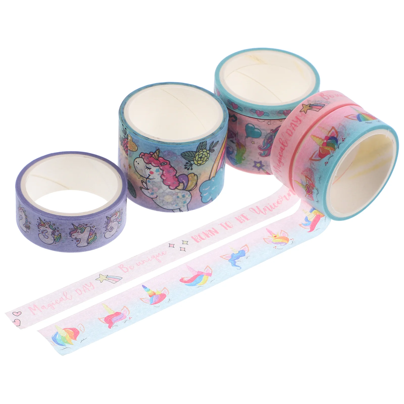 

6 Rolls of Delicate Paper Tapes Cuttable Paper Tapes Multi-function Craft Tapes