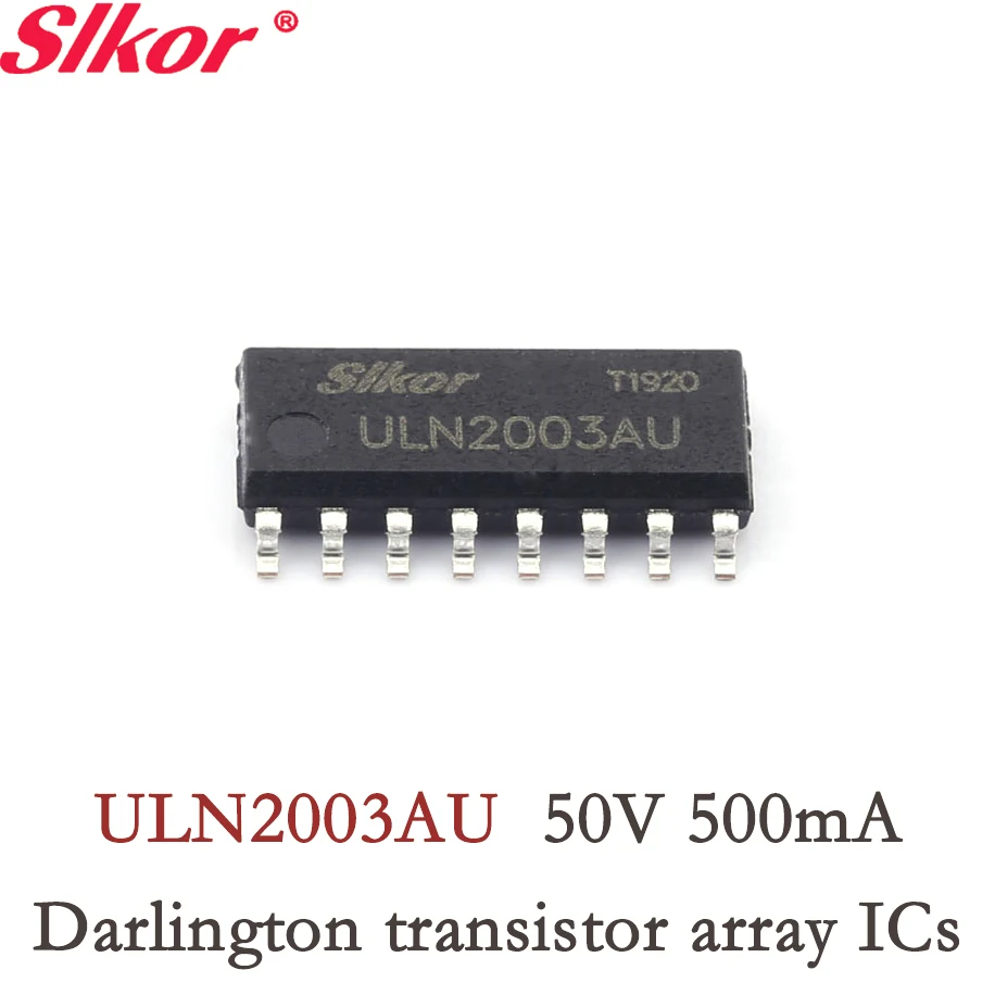 

10PCS ULN2003AU 50V 500mA SOP-16 Darlington Transistor Array IC Chip Amplifier ULN2003A in smd Kit