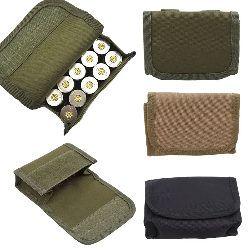 

Tactical 10 Round Shotgun Shotshell Reload Holder Molle Pouch For 12 Gauge/20G Magazine Pouch Ammo Round Cartridge Holder New