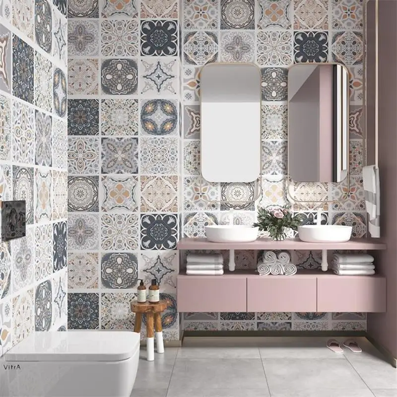 

Домашние водостойкие настенные Стикеры для ванной комнаты, кухонные маслостойкие обои, самоклеящиеся ПВХ-плитки, обои для планшетов