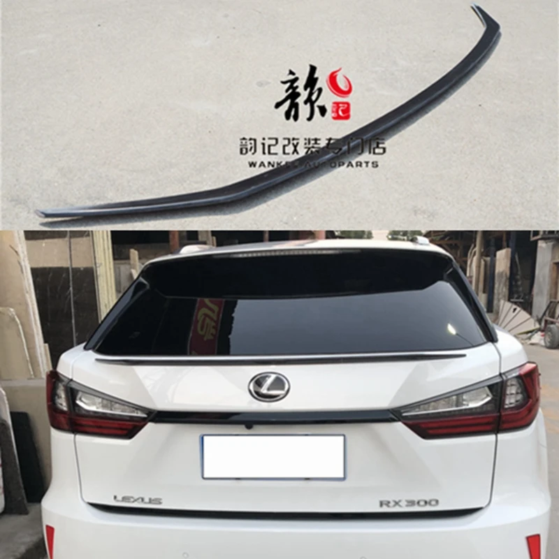 

ФАП и углеродное волокно Неокрашенный задний спойлер для багажника крыла багажника задний спойлер для Lexus RX200t RX450h RX 2016 2017 2018 автомобильный С...