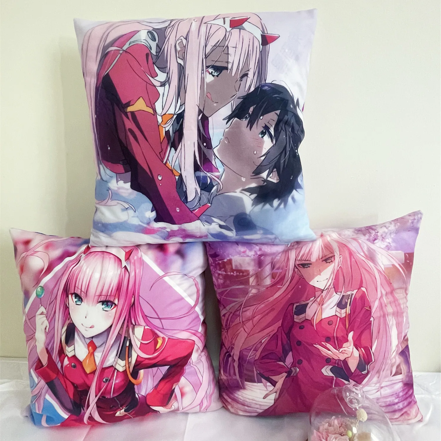 

Darling In The FrankXX sexy Anime Game Double-Sided Print Pillowcase Home Decor Anime Logo Cushion cover Gift For Anime Loving