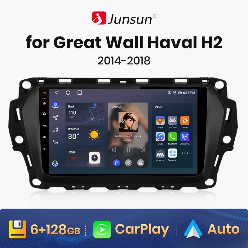 

Автомобильный радиоприемник Junsun V1 с ИИ-голосовым управлением, Android, Автомагнитола для Great Wall Haval H2 2014-2018, 4G, автомобильный мультимедийный плеер с GPS, Авторадио 2din