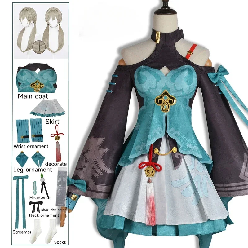 

Game Honkai Star Rail Qingque Cosplay Costume Sexy Dress Uniform Honkai Impact Outfits Halloween Carnival Party Clothe Comic Con