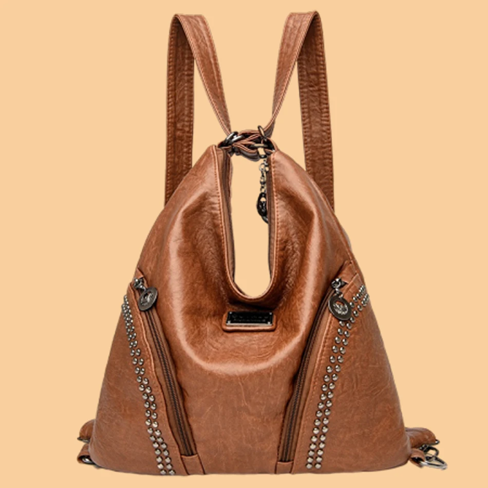 

Кожаный рюкзак высокого качества, Женский дорожный рюкзак, Женский вместительный Школьный рюкзак, сумки на плечо для дам, 2022 Sac A Dos