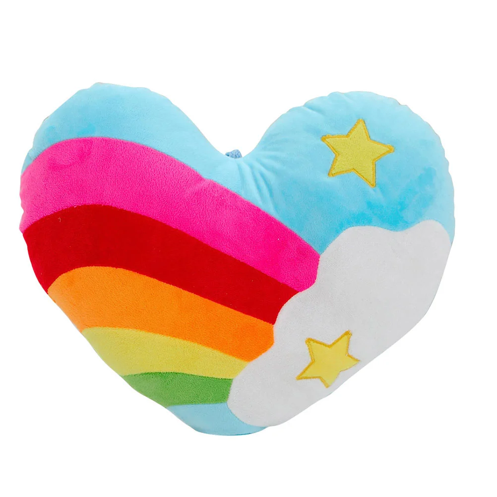 

Rainbow Heart Cushion Decor Cushions Plush Pillow Shape Throw Stuffed Dogs Kids