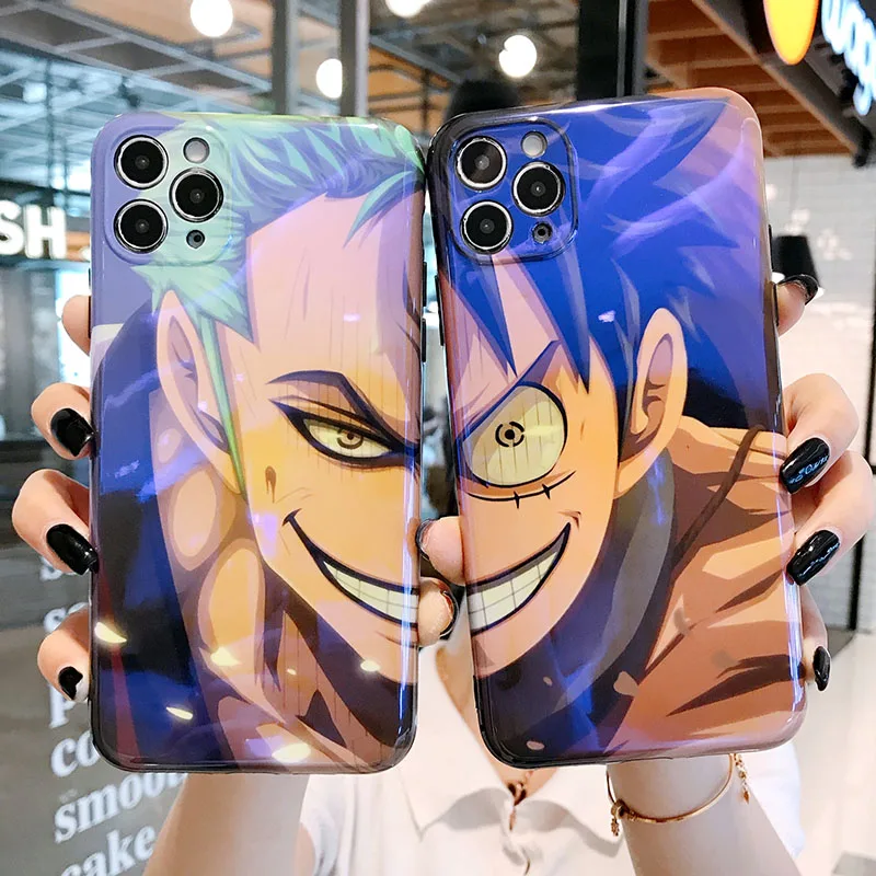 

BANDAI Anime One Piece Roronoa Zoro Luffy face phone case for IPhone 11 7 8P X XR XS XS MAX 11 12pro 13 pro max 13 promax 2022