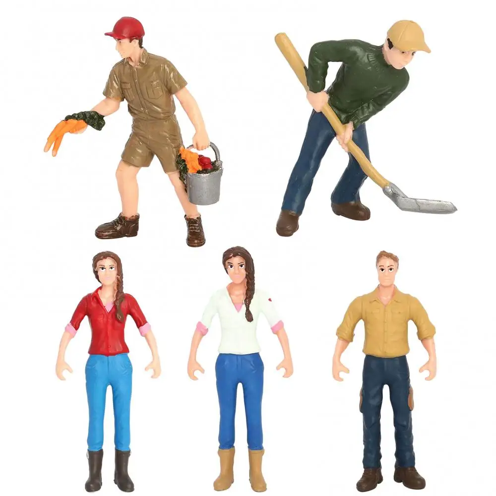 

Worker Farmer Action Figure PVC Model Simulation Figurine Mold Decor Toys Gift