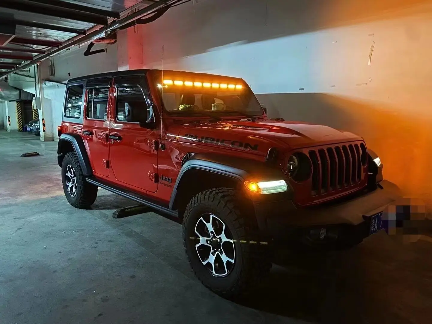 Желтые светодиодные светильники для окна автомобиля Jeep Wrangler JL JT Gladiator 2018-2024 LANTSUN
