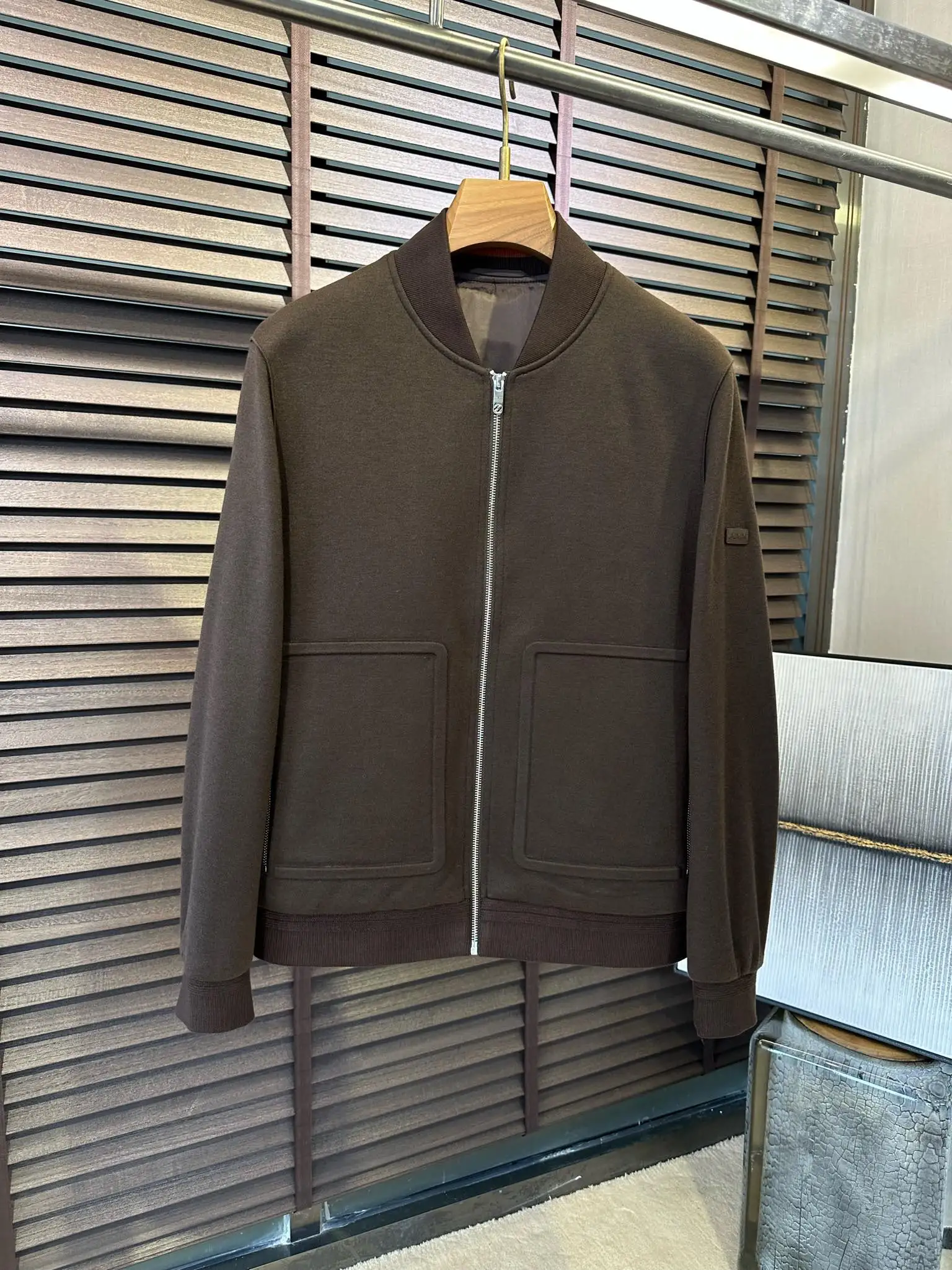 2024 DIKU новинка года куртка с Бейсбольным воротником изготовлена из смешанной