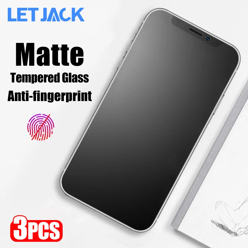 

1-3PCS Frosted Matte Protective Glass for iPhone 13 12 11 Pro Max Screen Protector on for iPhone 13 12 Mini X XR XS MAX Glass