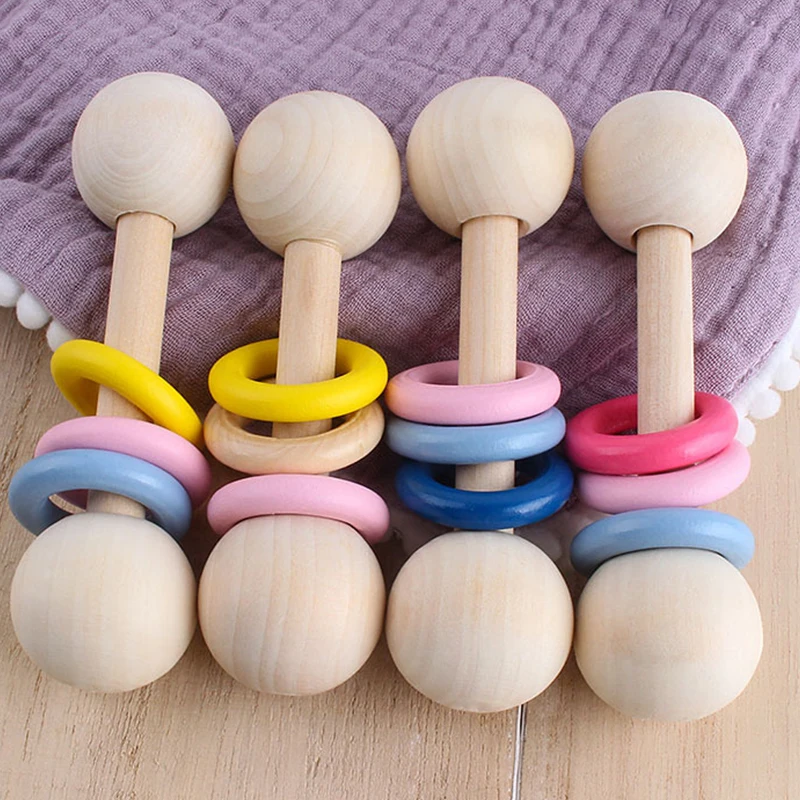 

Let's Make Baby Beech Wooden Rattle 1pc Hemu Rattle Soother Teether Molar Toy Safe Without FPA Musical Chew Montessori Toys